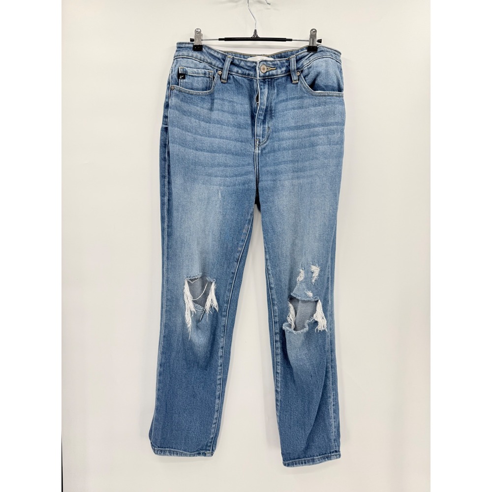 KanCan 11/29 Straight Leg Jeans Womens Blue Distressed High Rise KC9241M